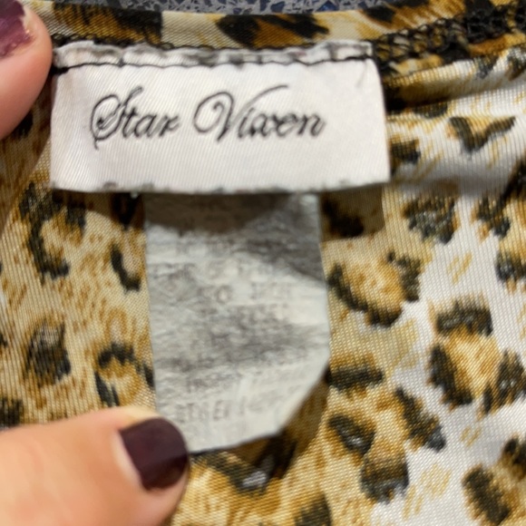 2x animal print cold shoulder blouse #2010 - Picture 2 of 2